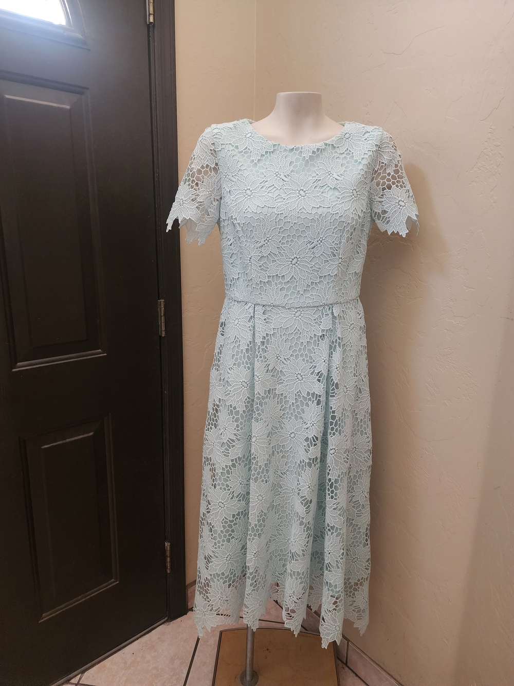 Preston & York Powder Blue Lace Midi Dress